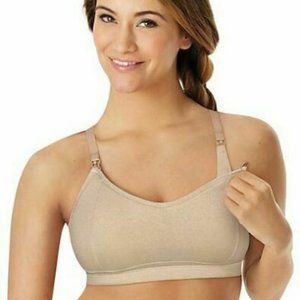 Playtex NWT Nude Nursing Low-Impact Sports Bra US3010 XS